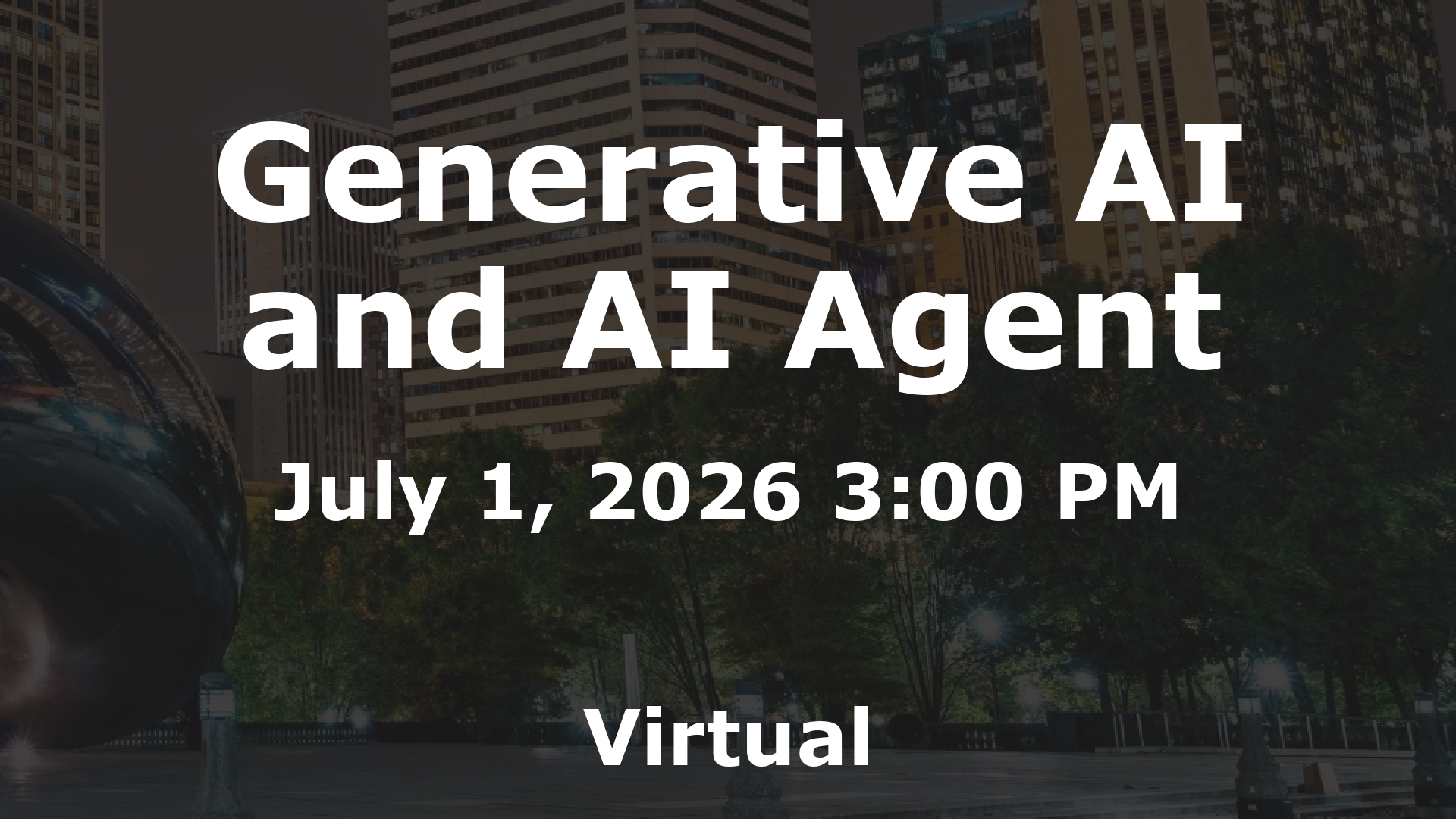 Generative AI and AI Agent event image